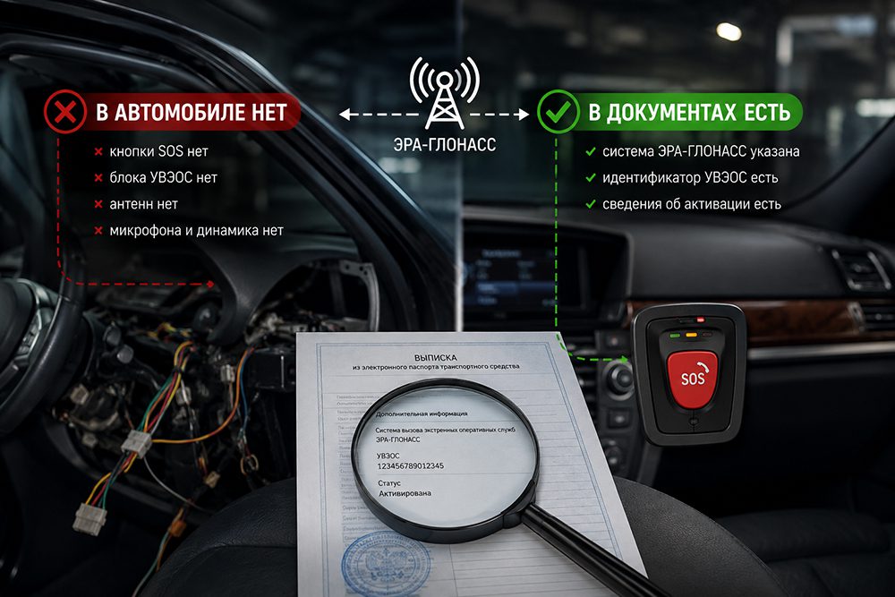 В документах есть ЭРА-ГЛОНАСС, а кнопка SOS отсутствует в автомобиле